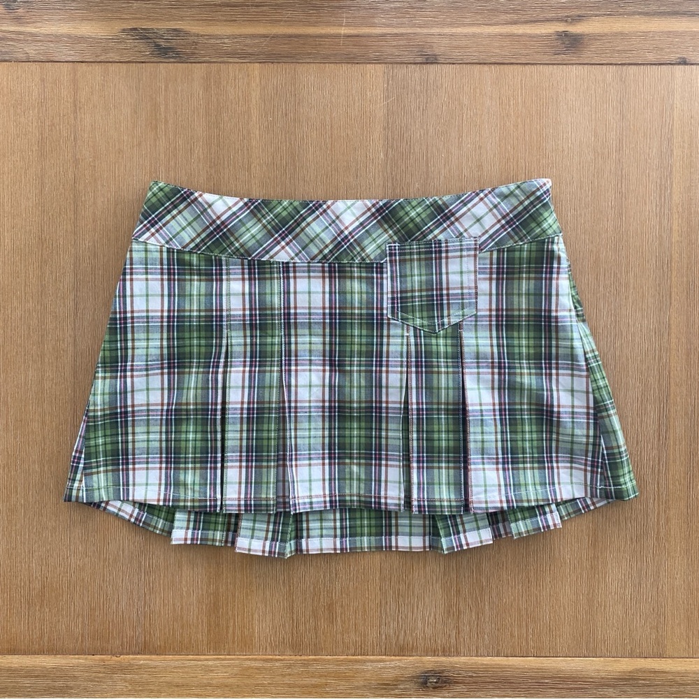 Vintage Y2K Abercrombie & Fitch 2000s plaid pleated mini skirt -Size 2 - NWT